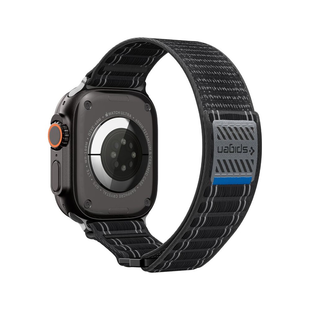 Spigen-Fabric-Band-reminek-hook-and-loop-Apple-Watch-49-46-45-44mm-cerny