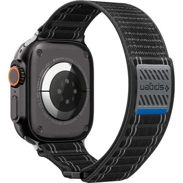 Spigen-Fabric-Band-reminek-hook-and-loop-Apple-Watch-49-46-45-44mm-cerny