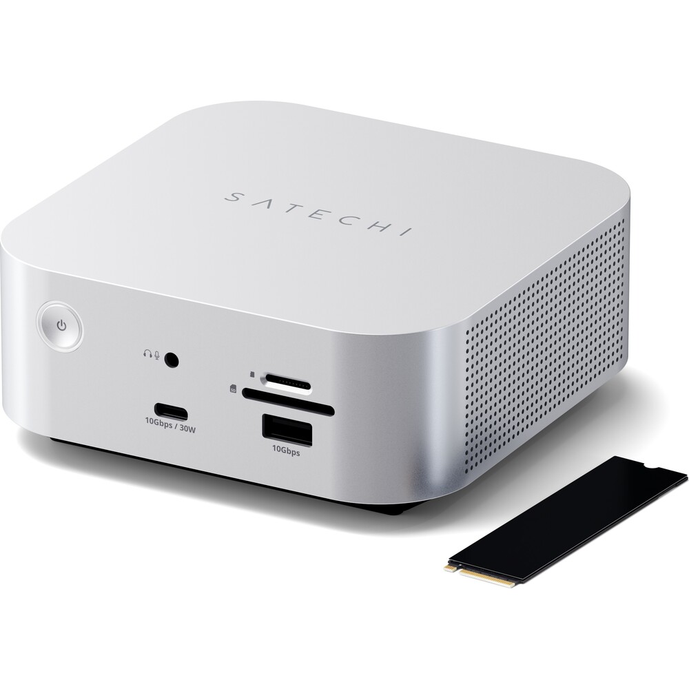 Satechi-Thunderbolt-5-CubeDock-with-SSD-Enclosure-dokovaci-stanice-140W-stribrna