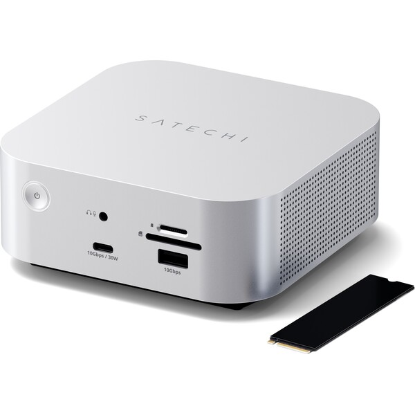 Satechi-Thunderbolt-5-CubeDock-with-SSD-Enclosure-dokovaci-stanice-140W-stribrna