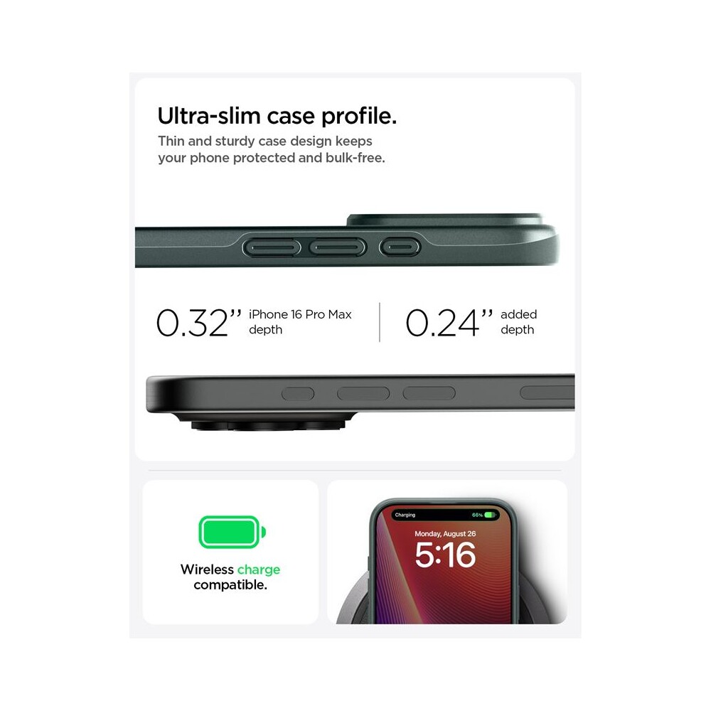 Spigen-Thin-Fit-MagSafe-kryt-iPhone-16-Pro-Max-abyss-green