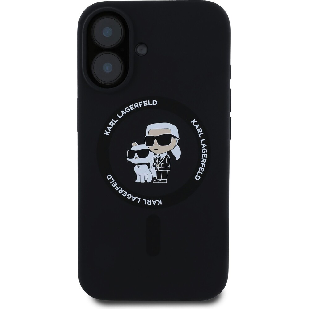 Karl-Lagerfeld-Liquid-Silicone-Karl-and-Choupette-MagSafe-kryt-iPhone-16-cerny