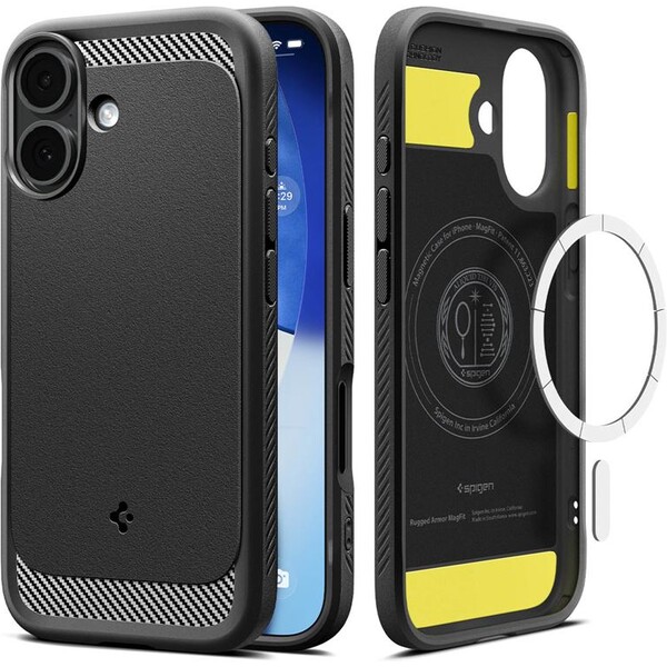 Spigen-Rugged-Armor-MagSafe-kryt-iPhone-17-matte-black