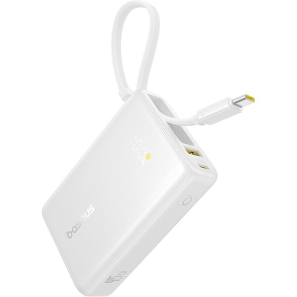 Baseus-PicoGo-powerbanka-10000mAh-45W-s-digitalnim-displejem-a-kabelem-USB-C-bila