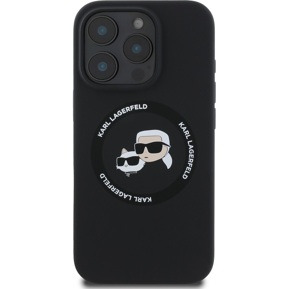 Karl-Lagerfeld-Liquid-Silicone-K-CH-Heads-MagSafe-kryt-iPhone-16-Pro-Max-cerny