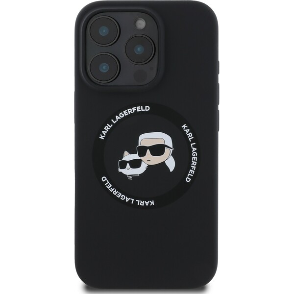 Karl-Lagerfeld-Liquid-Silicone-K-CH-Heads-MagSafe-kryt-iPhone-16-Pro-Max-cerny