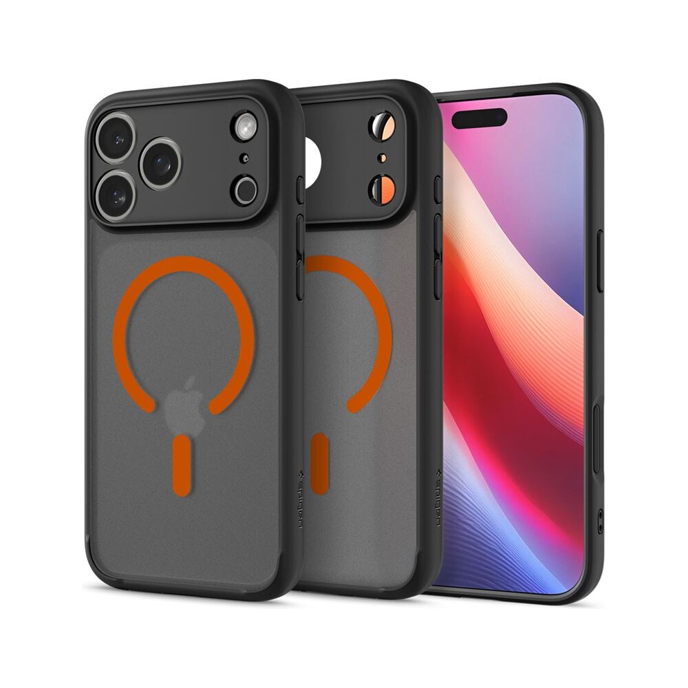 Spigen-Ultra-Hybrid-MagSafe-kryt-iPhone-17-Pro-frost-black-orange
