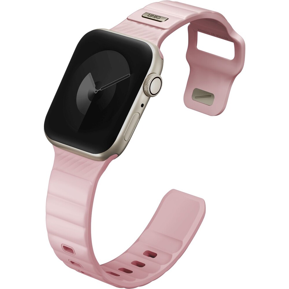 UNIQ-Stride-FKM-Rubber-vodeodolny-reminek-Apple-Watch-41-40-38mm-ruzovy
