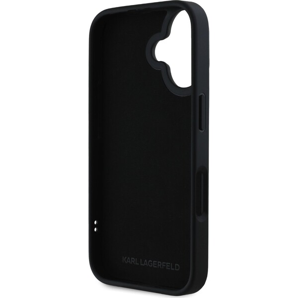 Karl-Lagerfeld-3D-Rubber-Glitter-Logo-kryt-iPhone-16-cerny