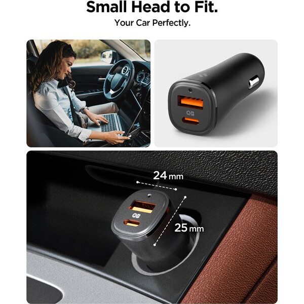Spigen-ArcStation-Essential-48W-nabijecka-do-auta-cerna
