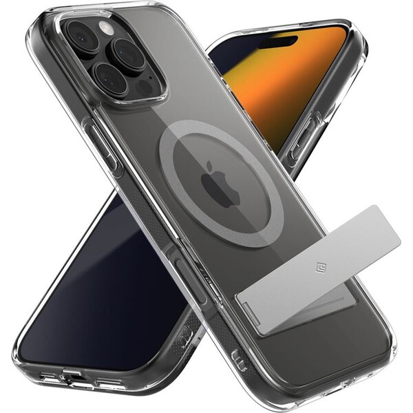 Spigen-Caseology-Capella-MagSafe-Kickstand-kryt-iPhone-16-Pro-clear-gray