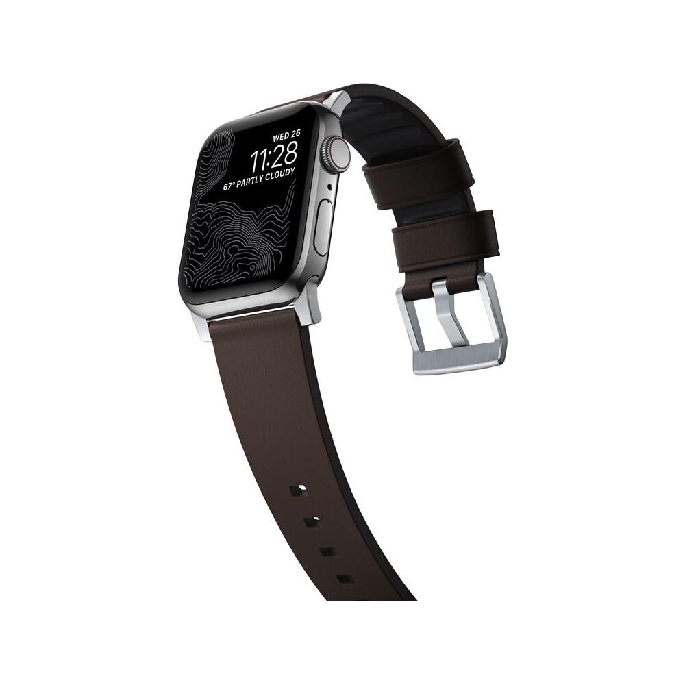 Nomad-Active-Strap-Pro-hydrofobni-kozeny-reminek-Apple-Watch-49-46-45-44-42mm-hnedy-stribrny