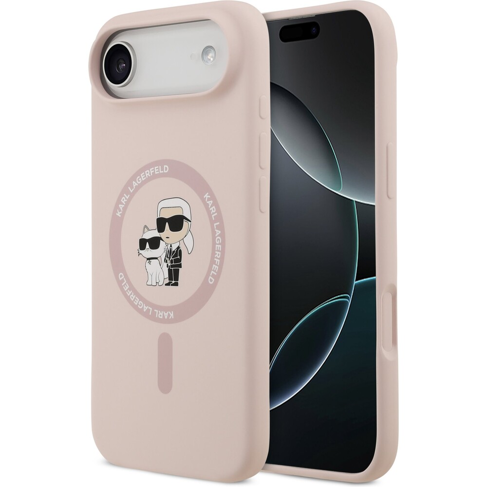 Karl-Lagerfeld-Liquid-Silicone-Karl-and-Choupette-MagSafe-kryt-iPhone-Air-ruzovy