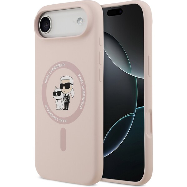 Karl-Lagerfeld-Liquid-Silicone-Karl-and-Choupette-MagSafe-kryt-iPhone-Air-ruzovy