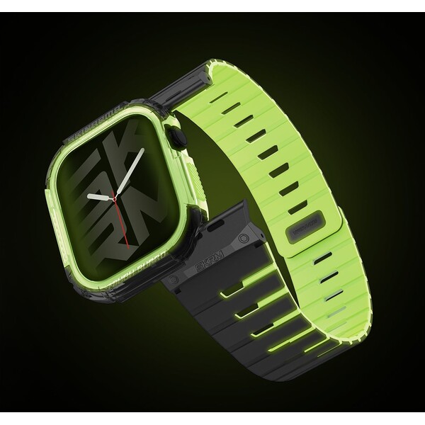 SKINARMA-Gemini-Atom-reminek-a-kryt-Apple-Watch-46mm-limetkovy-neonovy-