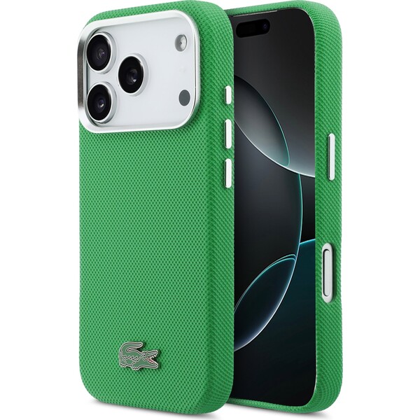 Lacoste-PVC-Iconic-Petit-Pique-Metal-Logo-MagSafe-kryt-iPhone-17-Pro-zeleny