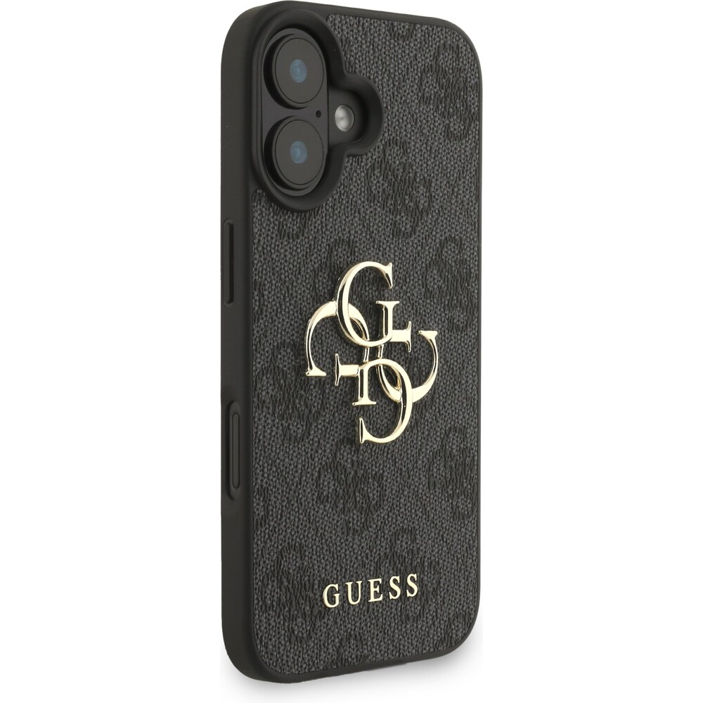 Guess-PU-4G-Metal-Logo-Strap-kryt-iPhone-16-cerny