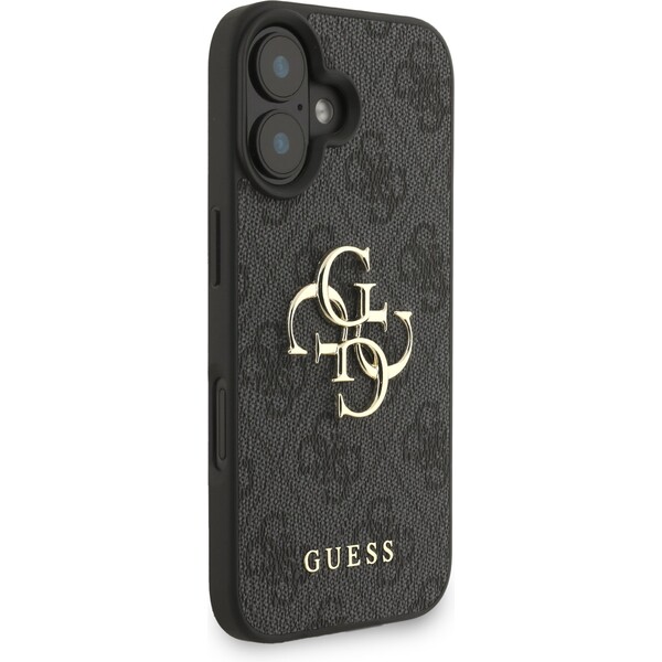 Guess-PU-4G-Metal-Logo-Strap-kryt-iPhone-16-cerny