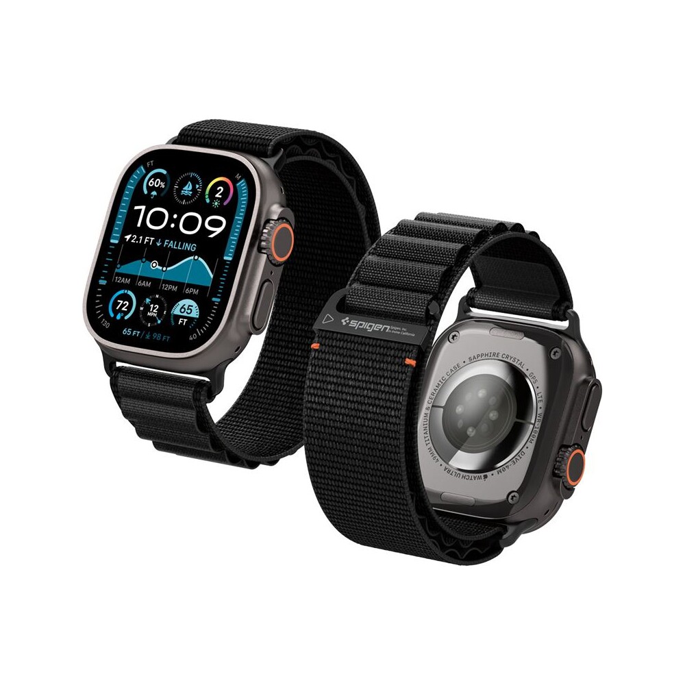 Spigen-Fabric-Band-hook-reminek-Apple-Watch-49-46-45-44mm-cerny