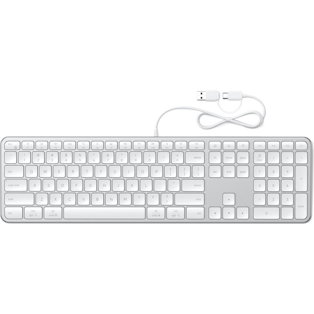 Satechi-Slim-LX3-dratova-klavesnice-US-English-stribrna