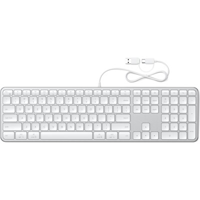 Satechi Slim LX3 drátová klávesnice (US English) stříbrná