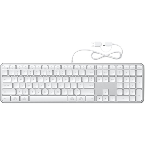 Satechi-Slim-LX3-dratova-klavesnice-US-English-stribrna