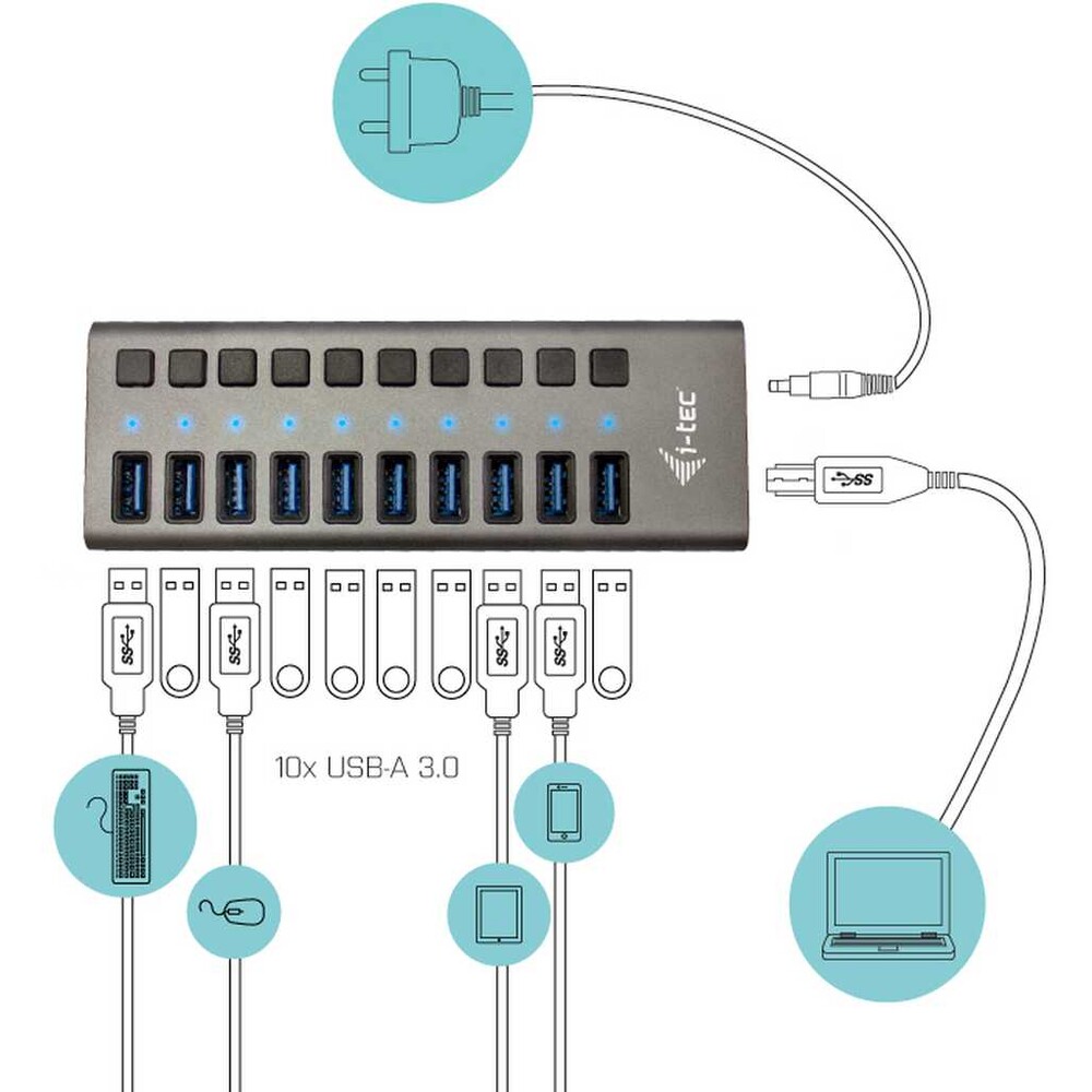 i-tec-USB-3-0-Charging-HUB-10-Port-Power-Adapter-48-W-stribr
