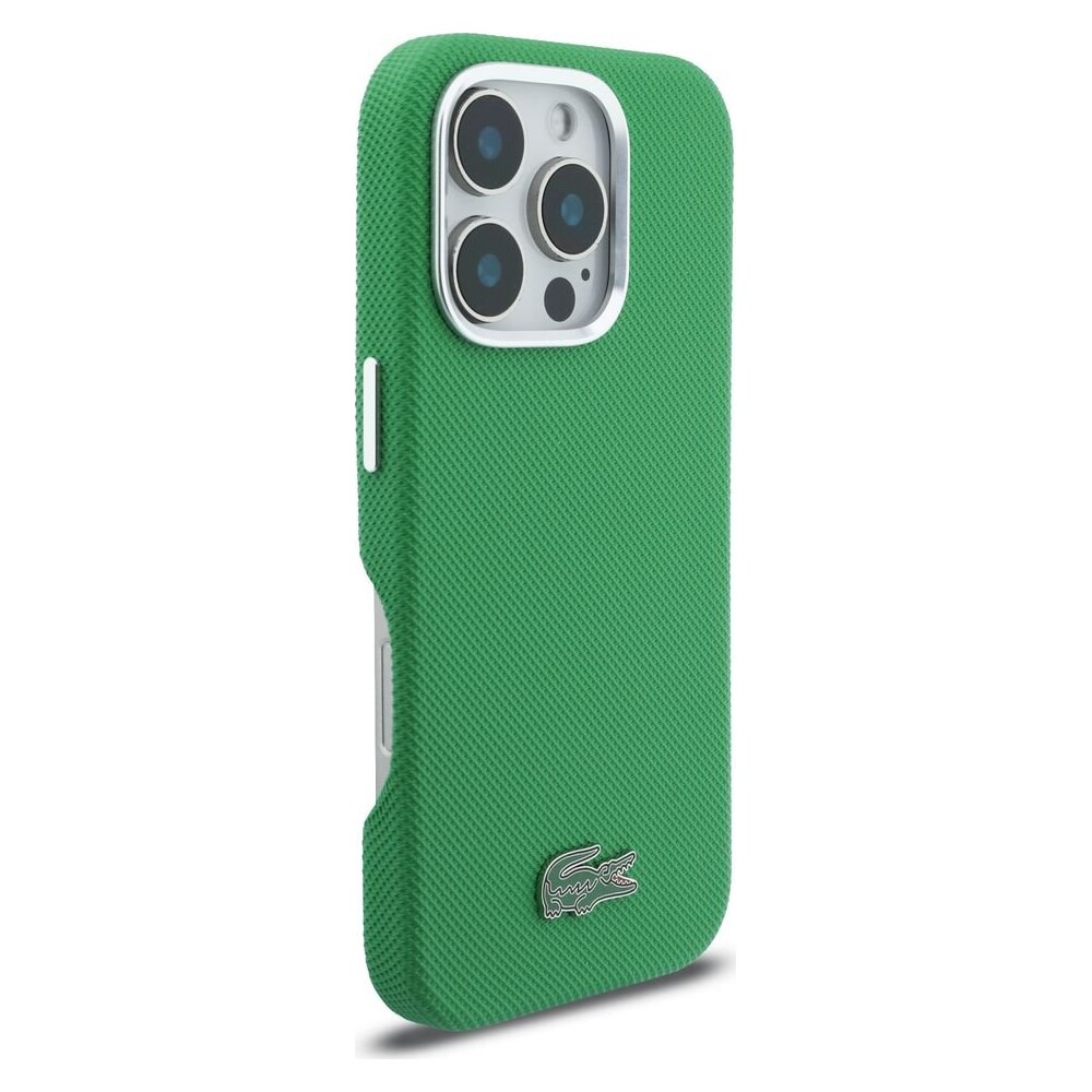 Lacoste-PVC-Iconic-Petit-Pique-Metal-Logo-MagSafe-kryt-iPhone-16-Pro-zeleny