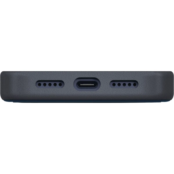 UNIQ-Lyden-DS-Premium-Leatherette-MagClick-MagSafe-kryt-iPhone-17-Pro-Steel-Blue