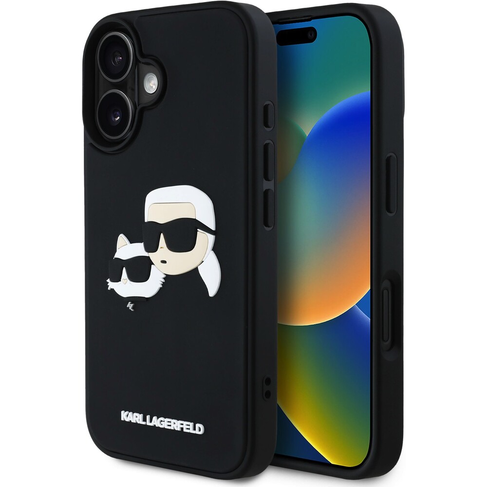 Karl-Lagerfeld-3D-Rubber-Double-Heads-kryt-iPhone-16-cerny