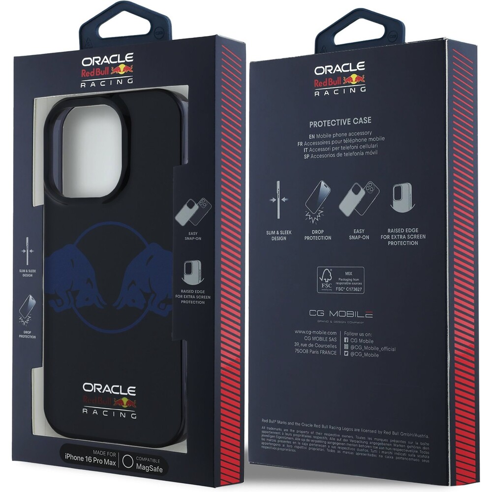 Oracle-Red-Bull-Racing-PC-TPU-Two-Bulls-Magsafe-kryt-iPhone-16-Pro-Max-modry