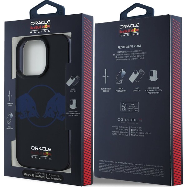 Oracle-Red-Bull-Racing-PC-TPU-Two-Bulls-Magsafe-kryt-iPhone-16-Pro-Max-modry