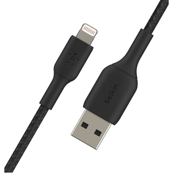 Belkin-BOOST-Charge-Braided-Lightning-USB-A-napajeci-kabel-2m-cerny