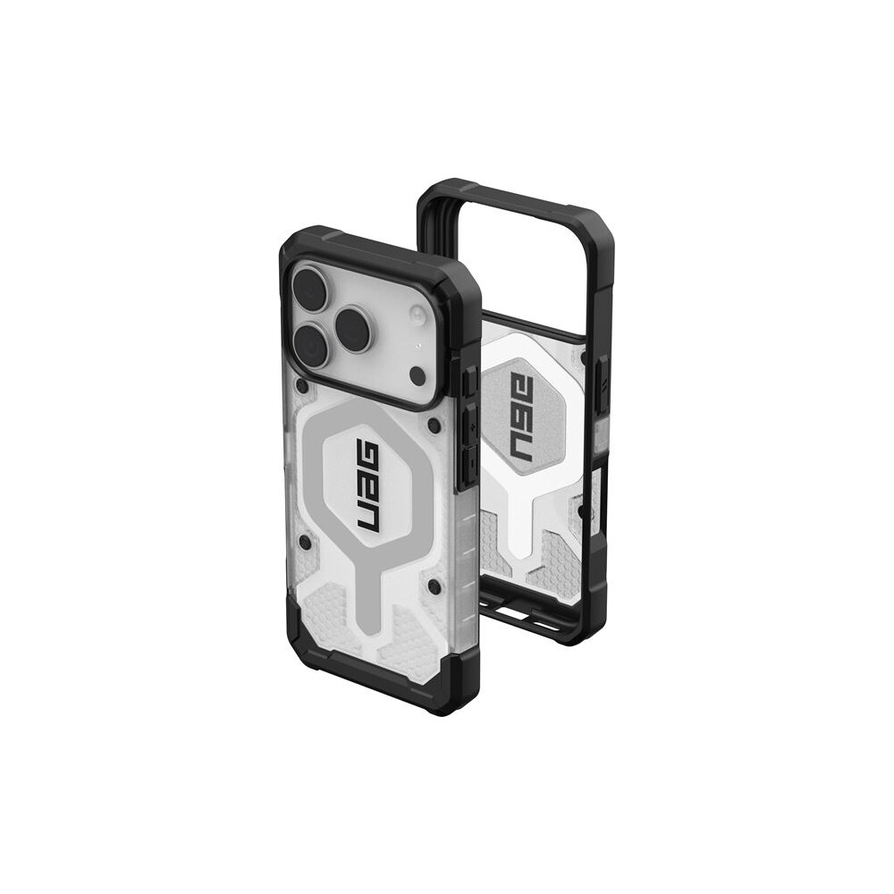 UAG-Pathfinder-Clear-Magsafe-kryt-iPhone-17-Pro-ciry-stribrny