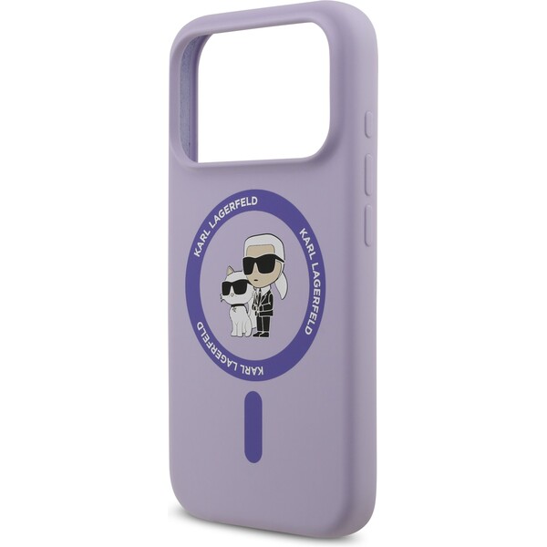Karl-Lagerfeld-Liquid-Silicone-Karl-and-Choupette-MagSafe-kryt-iPhone-17-Pro-fialovy