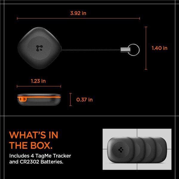 Spigen-Bluetooth-Tracker-TagMe-lokator-s-Apple-Find-My-cerny