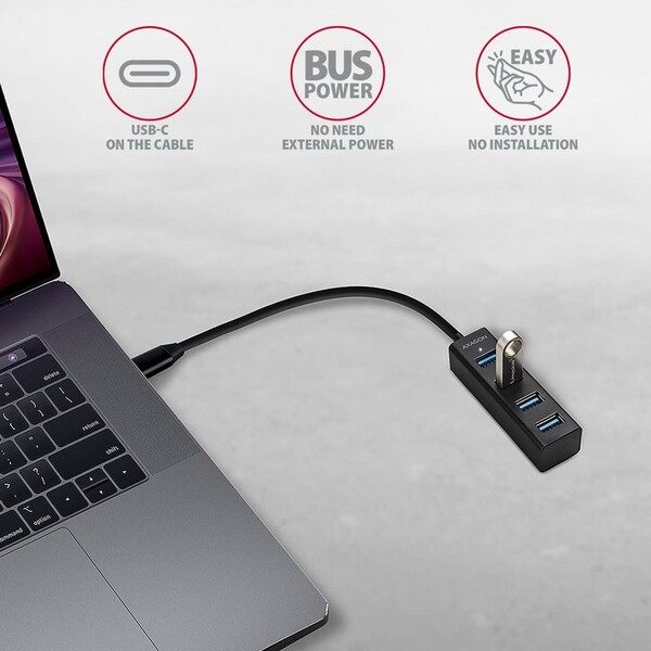 AXAGON-HUEM1C-4x-USB-3-2-Gen-1-MINI-hub-kovovy-kabel-USBC-20cm