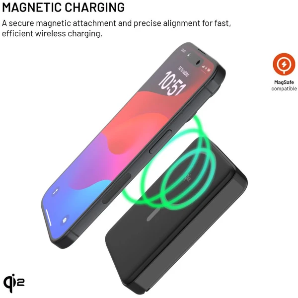 FIXED MagZen 10 Pro Qi2/MagSafe powerbanka, 10000mAh, 15W, černá - Powerbanky - Obrázek 499f011d7cb14d558eeb73d0fb01e646