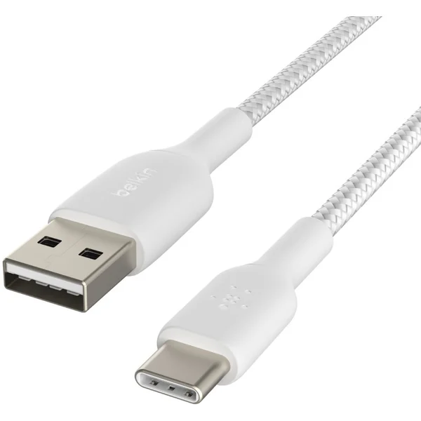 Belkin BOOST Charge Braided USB-C/USB-A odolný kabel, 1m, bílý - Kabely - Obrázek 49C9400301