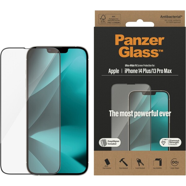 PanzerGlass-Ultra-Wide-Fit-sklo-iPhone-14-Plus-13-Pro-Max-s-instalacnim-rameckem