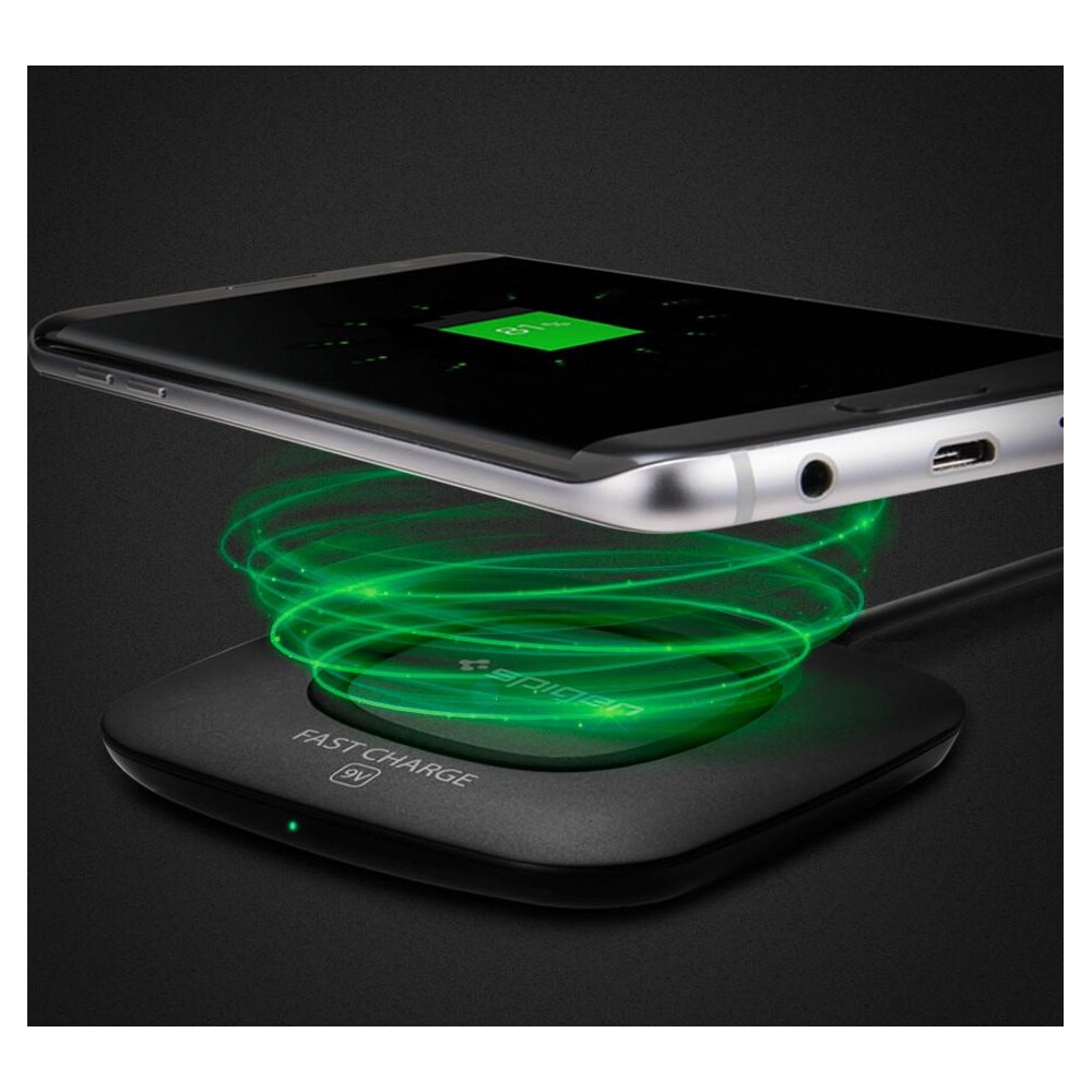 Spigen-Essential-F301W-bezdratova-nabijecka-cerna
