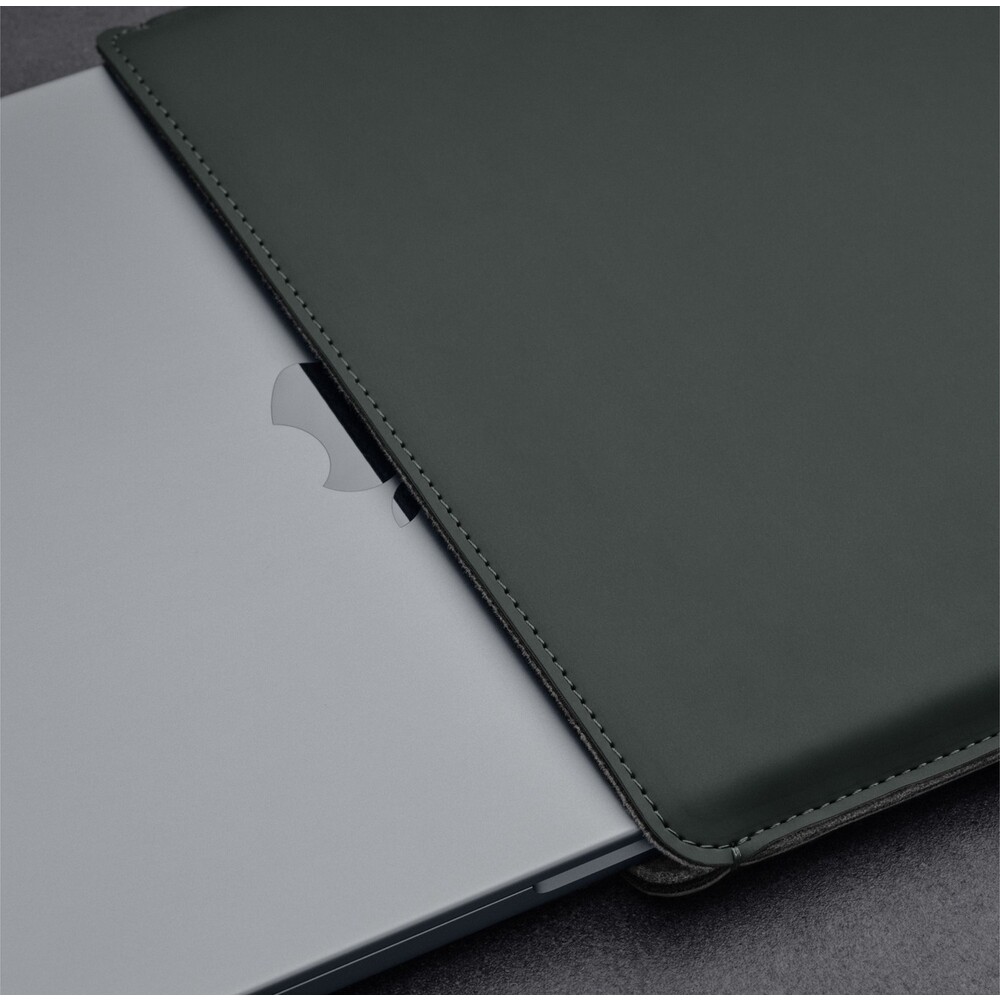 Woolnut-Coated-PU-Sleeve-pouzdro-pro-16-MacBook-Pro-tmave-zelene