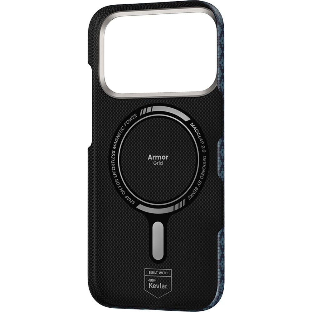 Benks-ArmorGrid-ArmorAir-Kevlar-MagSafe-kryt-iPhone-17-Pro-Azure-Blue