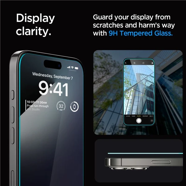Spigen Glass tR EZ Fit 2 Pack tvrzené sklo iPhone 15 Pro Max čiré - Ochranné folie a skla - Obrázek 4CZ8000601