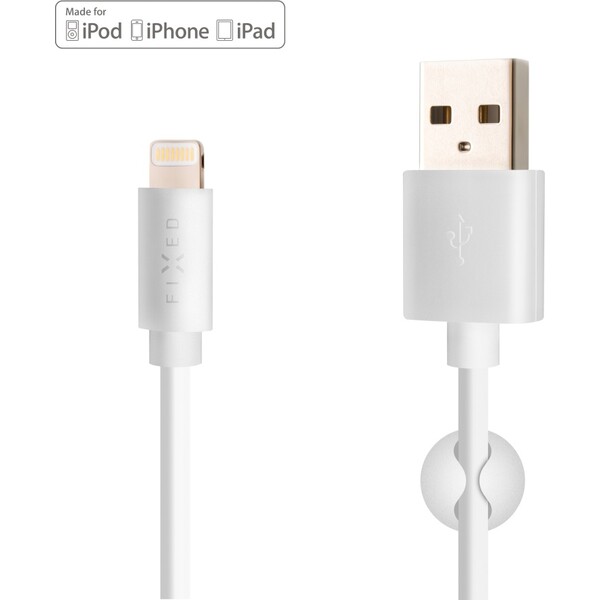 FIXED-Rapid-Charge-USB-A-Lightning-napajeci-kabel-12W-1m-bily
