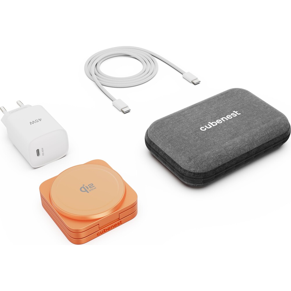 Cubenest-SQ312-Ultra-Qi2-2-MagSafe-3v1-nabijecka-35W-oranzova-Limited-Edition-