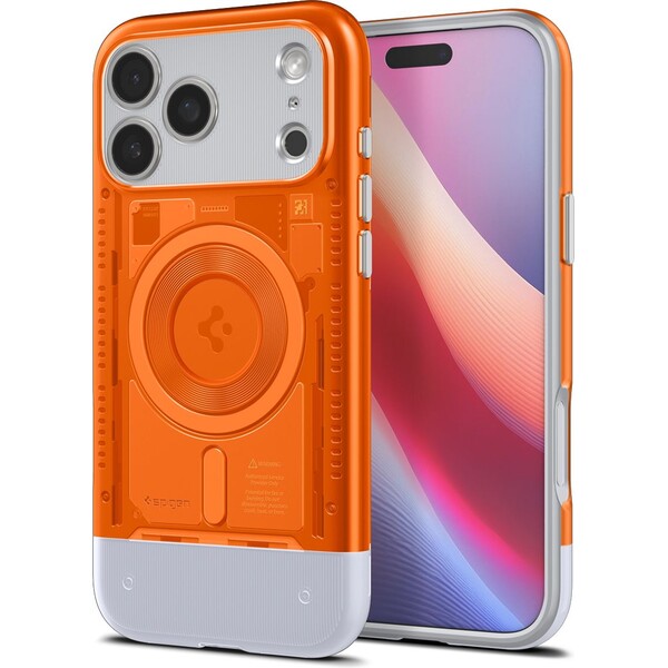 Spigen-Classic-C1-MagSafe-kryt-iPhone-17-Pro-tangerine