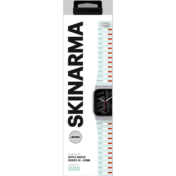 SKINARMA-Gemini-magneticky-reminek-Apple-Watch-42-41-40mm-mentolovy