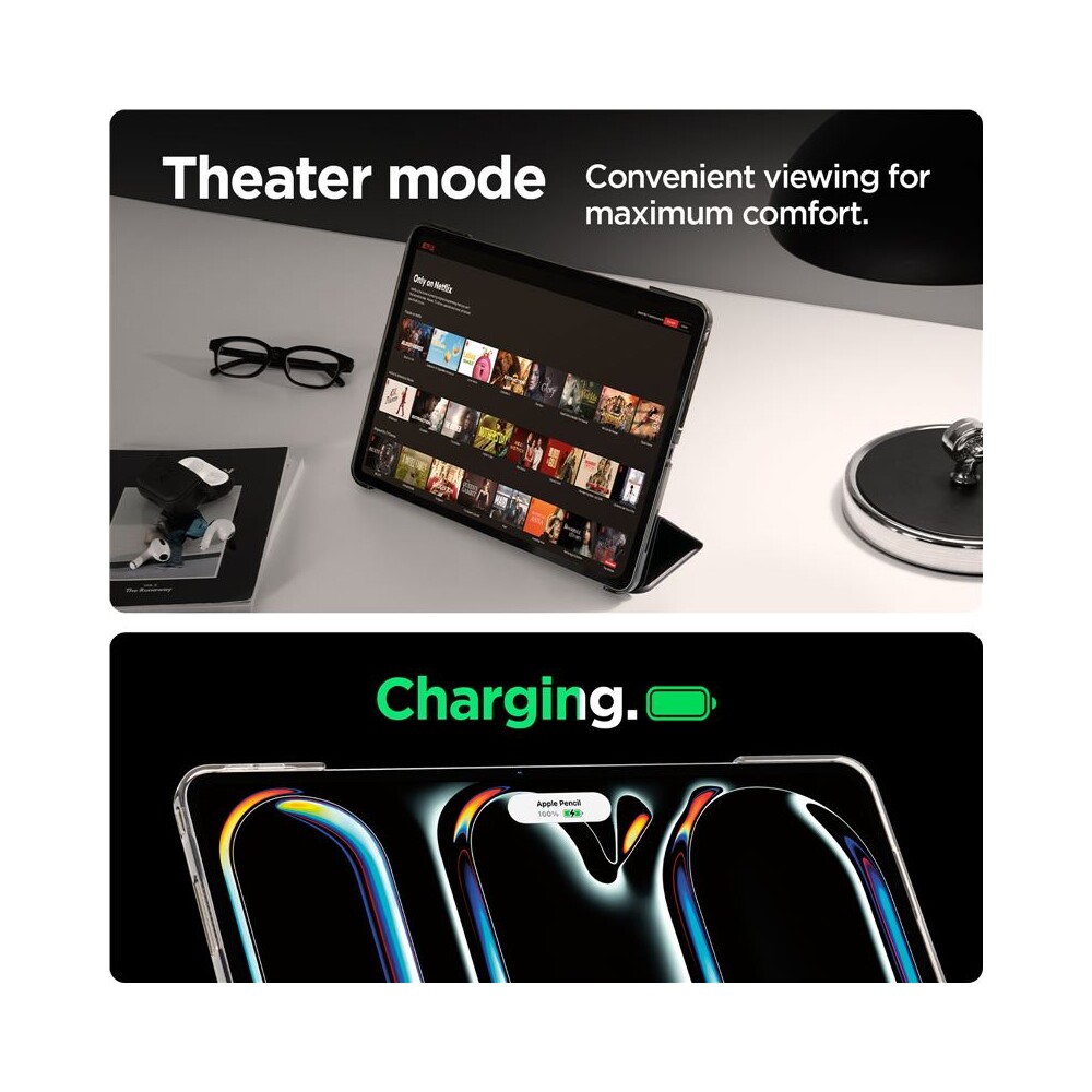 Spigen-Smart-Fold-pouzdro-iPad-Pro-11-2025-cerne