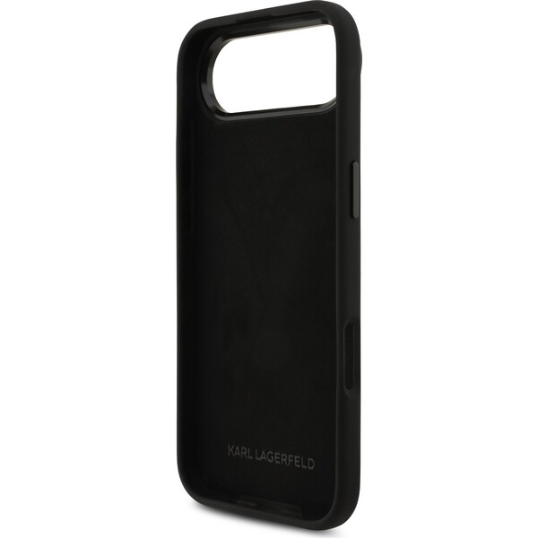 Karl-Lagerfeld-Liquid-Silicone-Metal-Ikonik-kryt-iPhone-Air-cerny